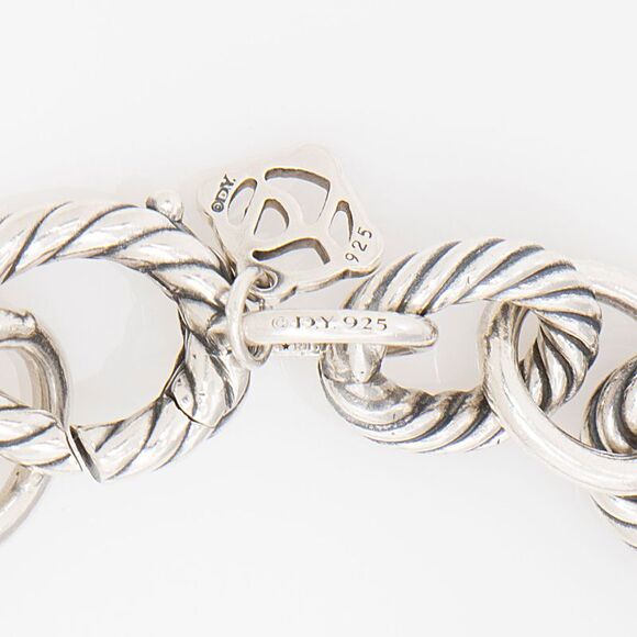David Yurman Sterling Silver Oval Link 10mm Bracelet - Picture 3 of 3